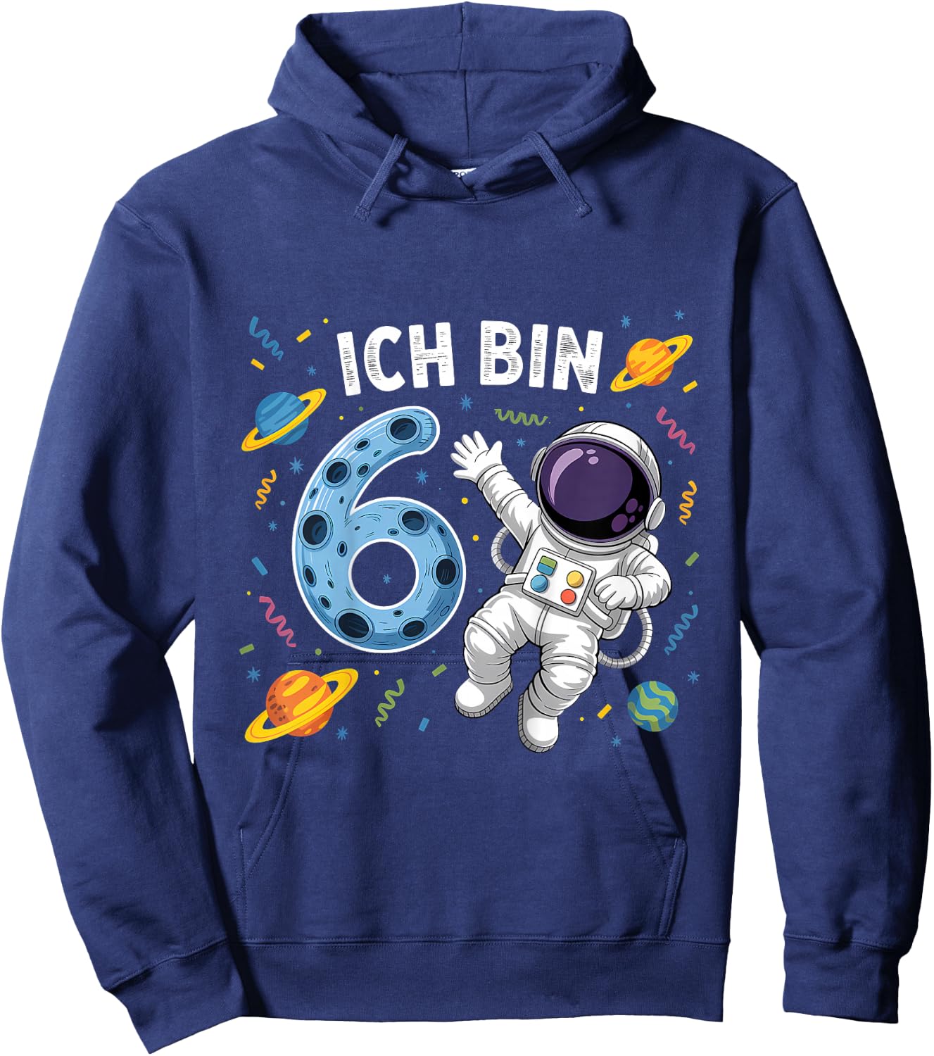 Ich Bin 6 Astronaut Sechster Geburtstag Hoodie - Hoodie | Navy