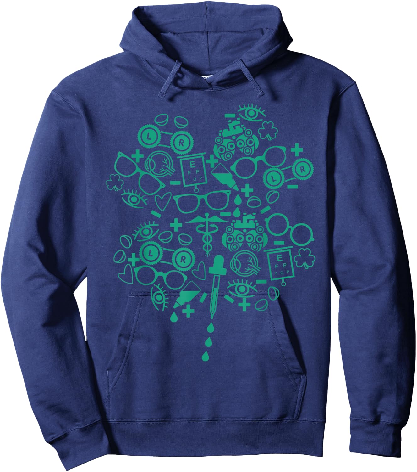 Optometry Optometrist St Patrick's Day Shamrock Eye Doctor Hoodie - Hoodie | Navy