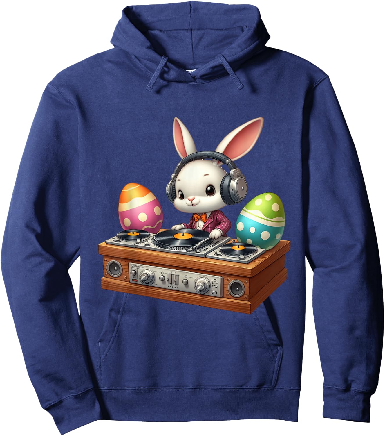 Oster-DJ Bunny Mixing Beats, lustige Musik zum Thema Ostern Hoodie - Hoodie | Navy