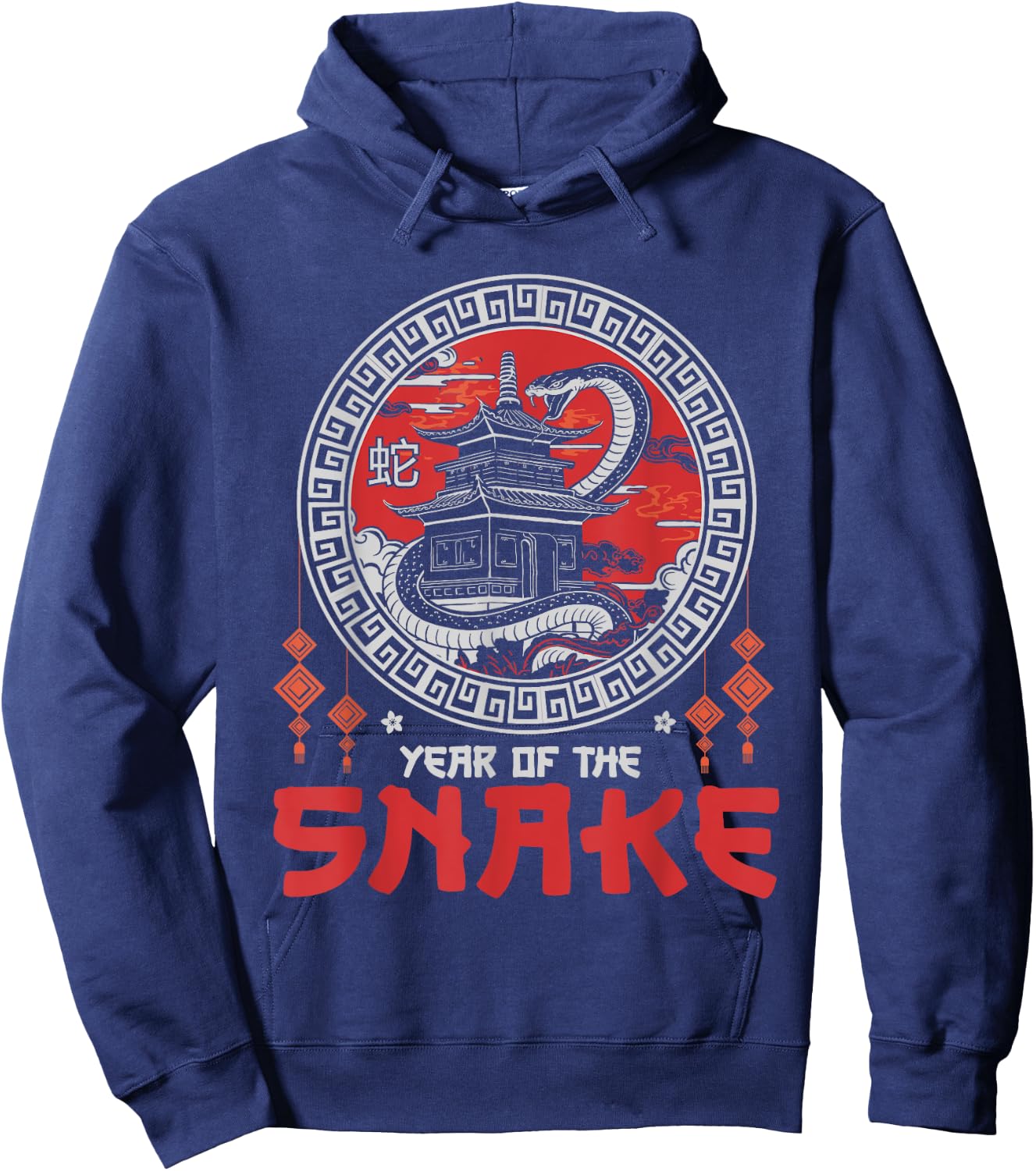 Lunar New Year Of The Snake 2025 Happy Chinese New Year Hoodie - Hoodie | Navy
