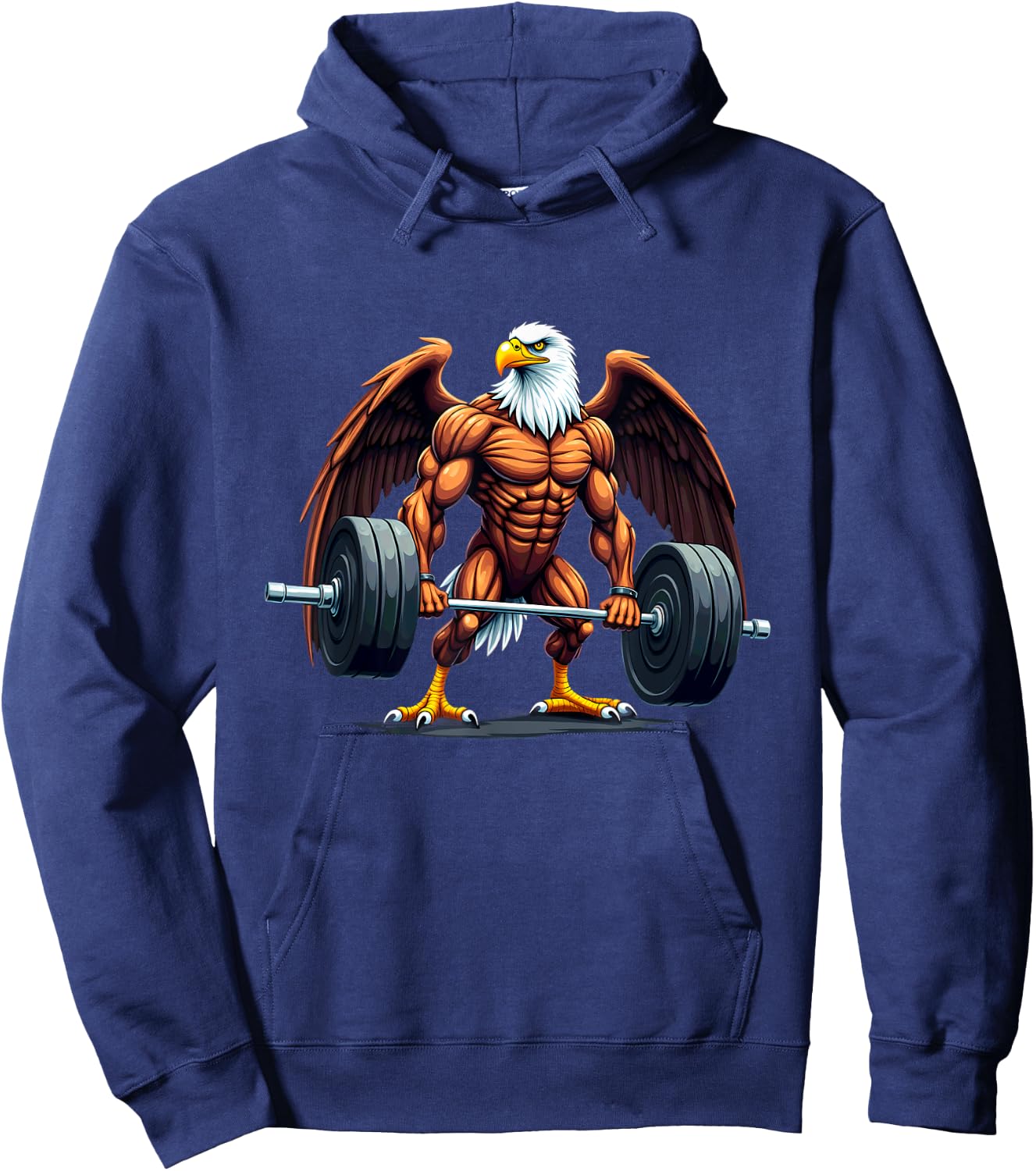 Workout Gym Eagle Deadlift Weightlifting Hoodie - Hoodie | Navy