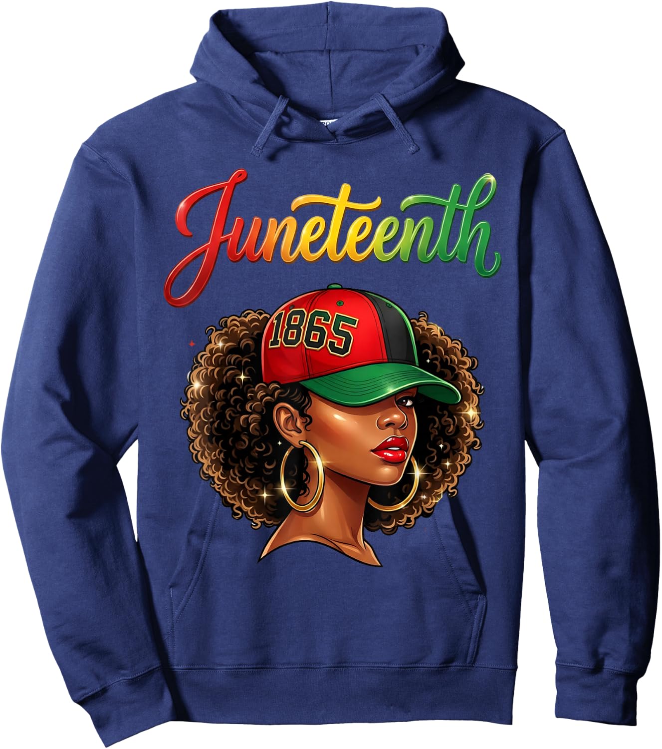 Juneteenth Black Women 1865 Hoodie - Hoodie | Navy