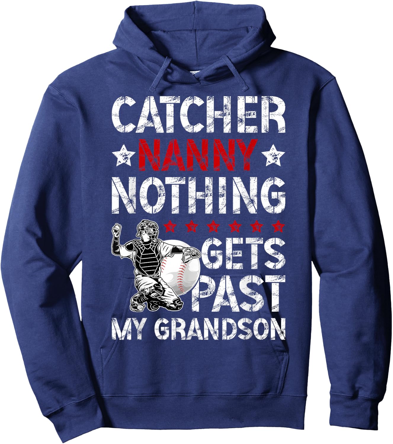 Baseball Catcher Nanny Proud Nanny Of A Baseball Catcher Hoodie - Hoodie | Navy