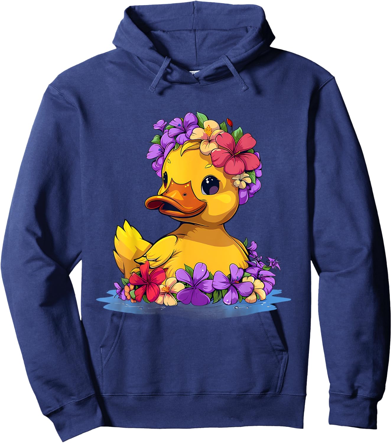 Rubber Duck Floral Hawaiian Rubber Duck Lover Hawaii Hoodie - Hoodie | Navy