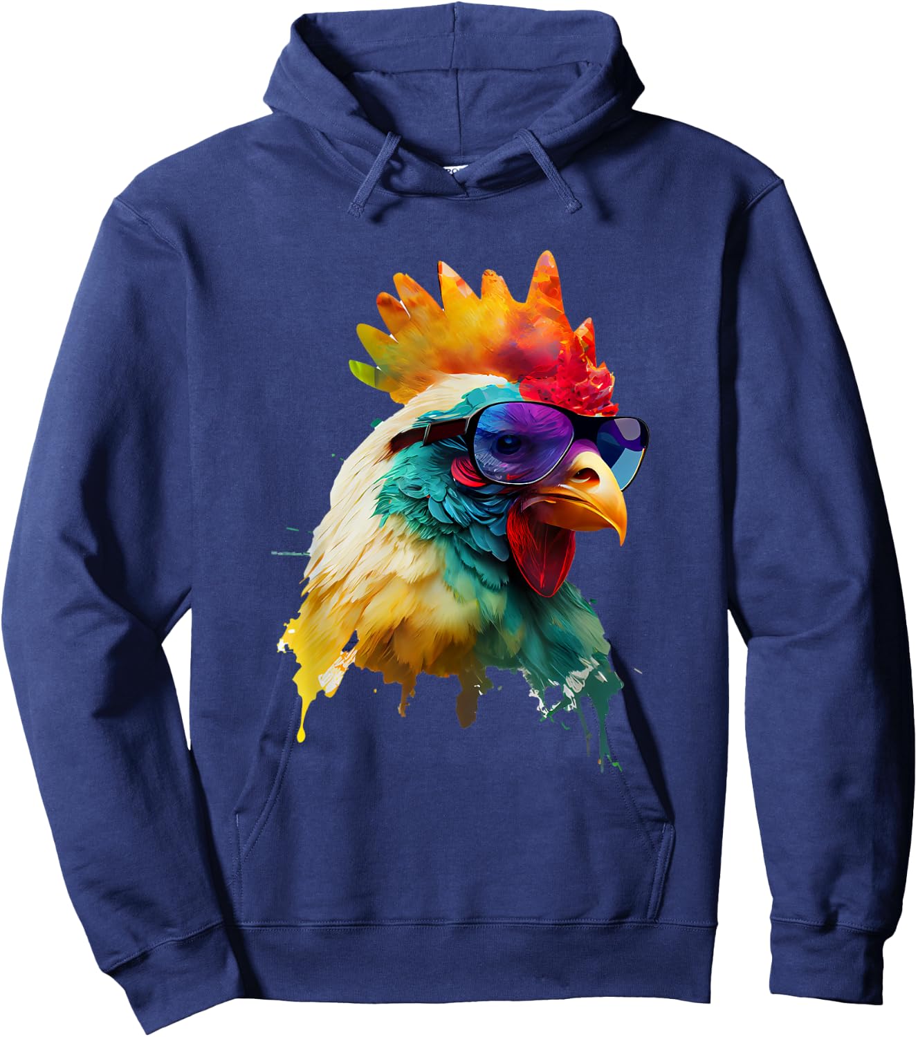 Chicken with sunglasses Hoodie - Hoodie | Navy