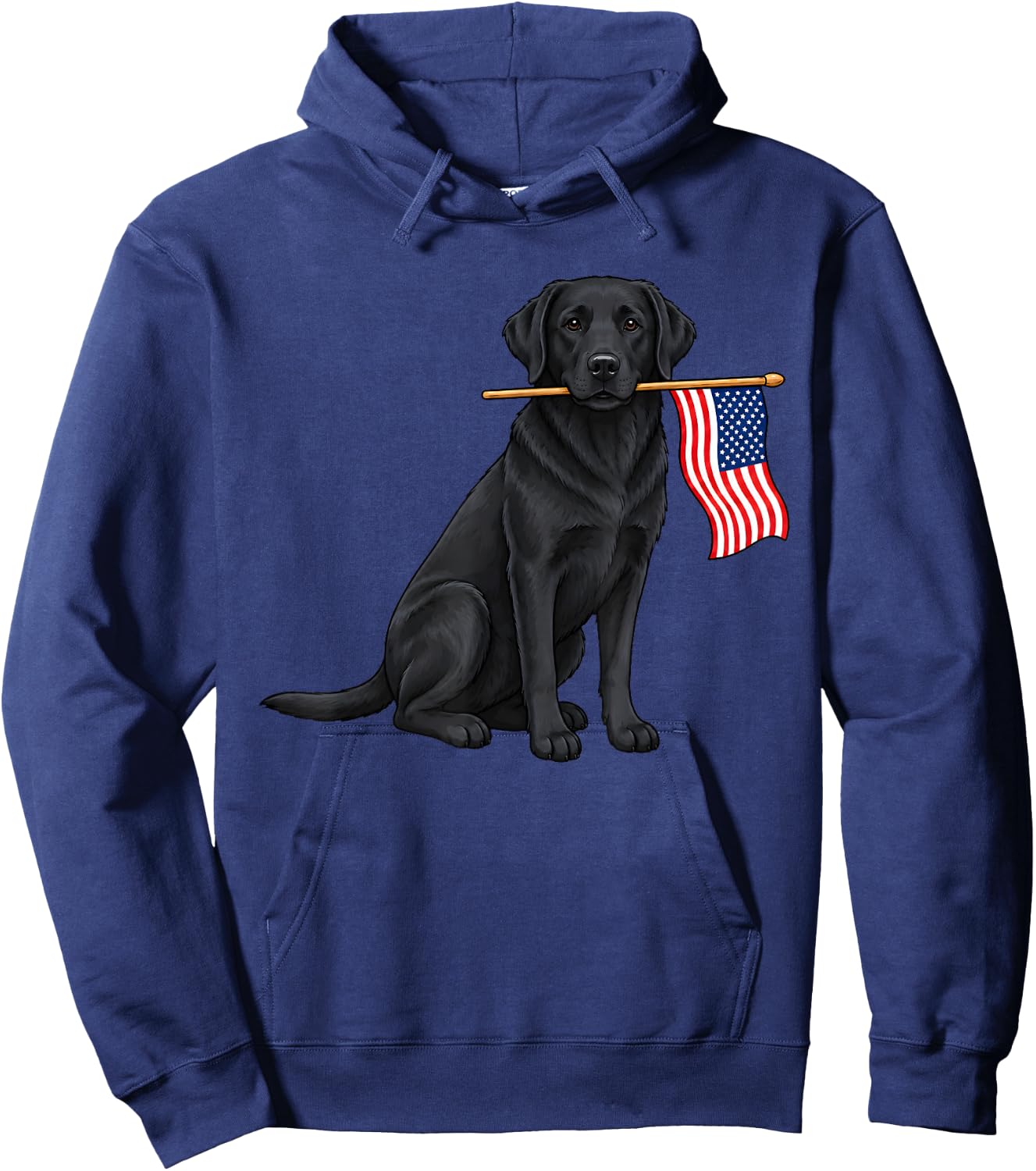 Black Lab 4th of July Patriotic Dog Fourth of July Hoodie - Hoodie | Navy