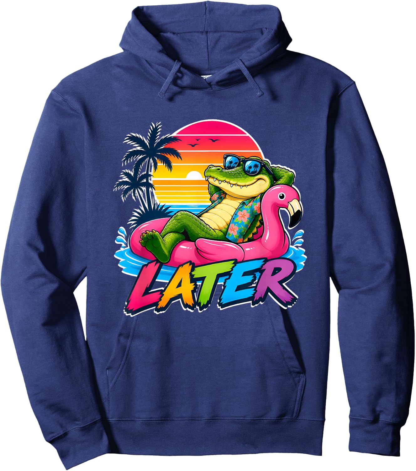 Later Alligator T Shirt Teacher Alligator Last Day of School Hoodie - Hoodie | Navy