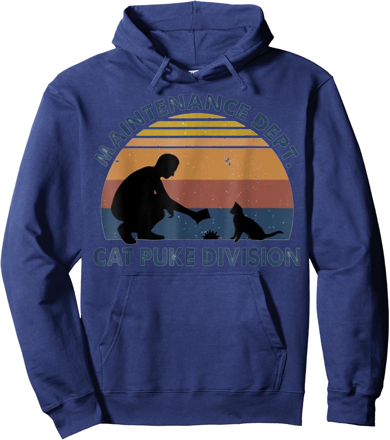 Maintenance Dept Cat Puke Division Men Women Hoodie - Hoodie | Navy