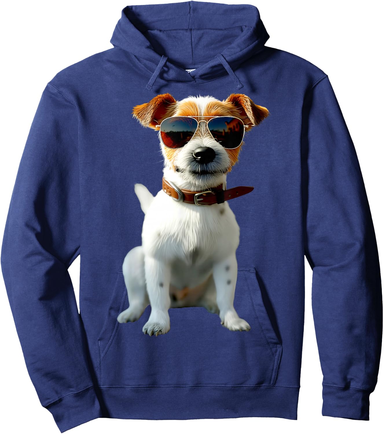Jack Russell Terrier with Sunglasses Jack Russels Lovers , black Hoodie - Hoodie | Navy