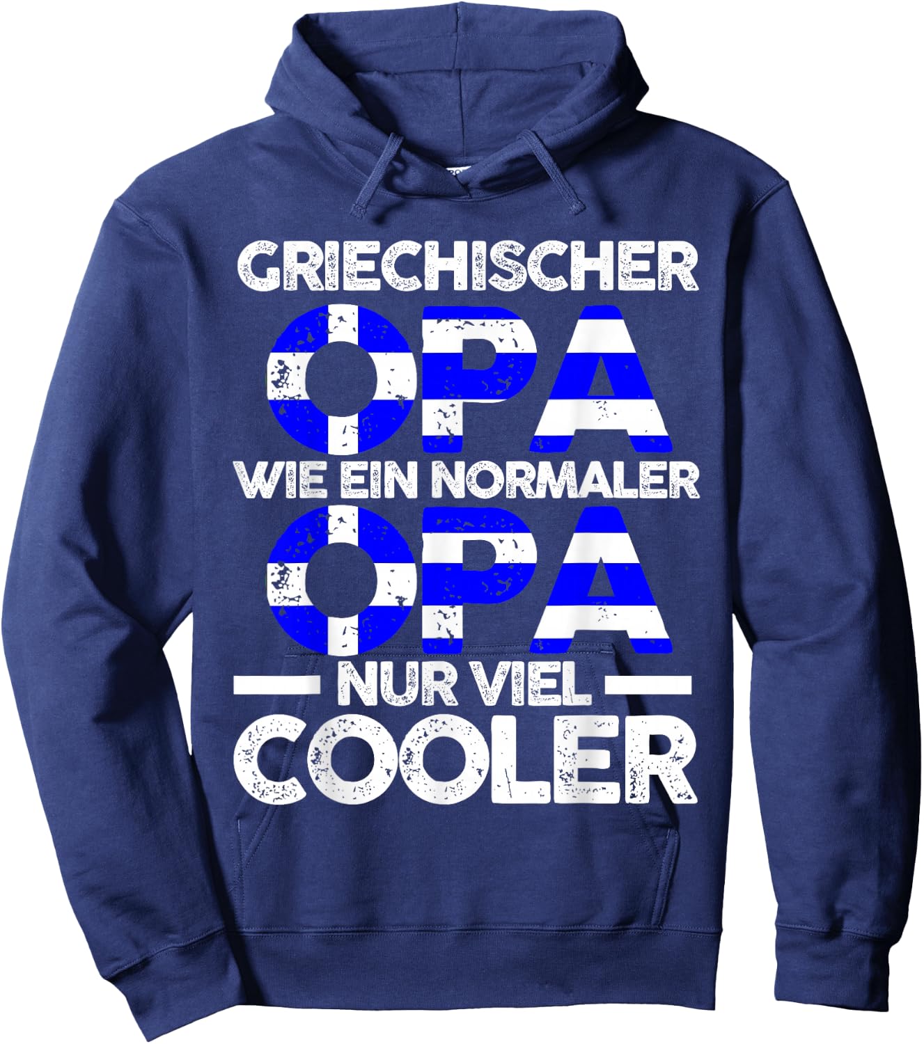 Griechenlandischer Opa Grieche Griechenland Hoodie - Hoodie | Navy