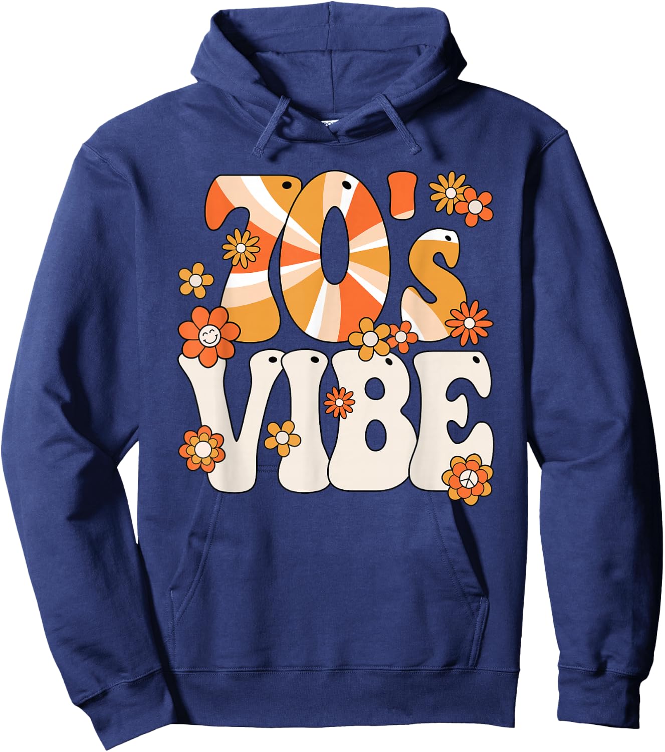 70s Vibe 70s Theme Party Hippie Outfit 70s Costume , black Hoodie - Hoodie | Navy