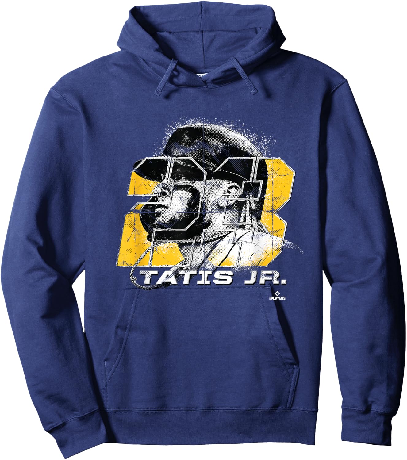 FanPrint Fernando Tatis, Jr. Silhouette - Men's Baseball Sports - Black - Small Hoodie - Hoodie | Navy