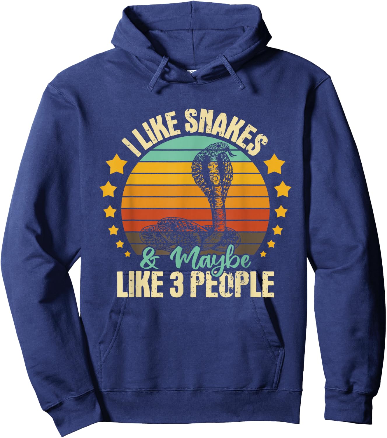 I Like Snakes & Maybe Like 3 People - Snake Reptile Lover Hoodie - Hoodie | Navy