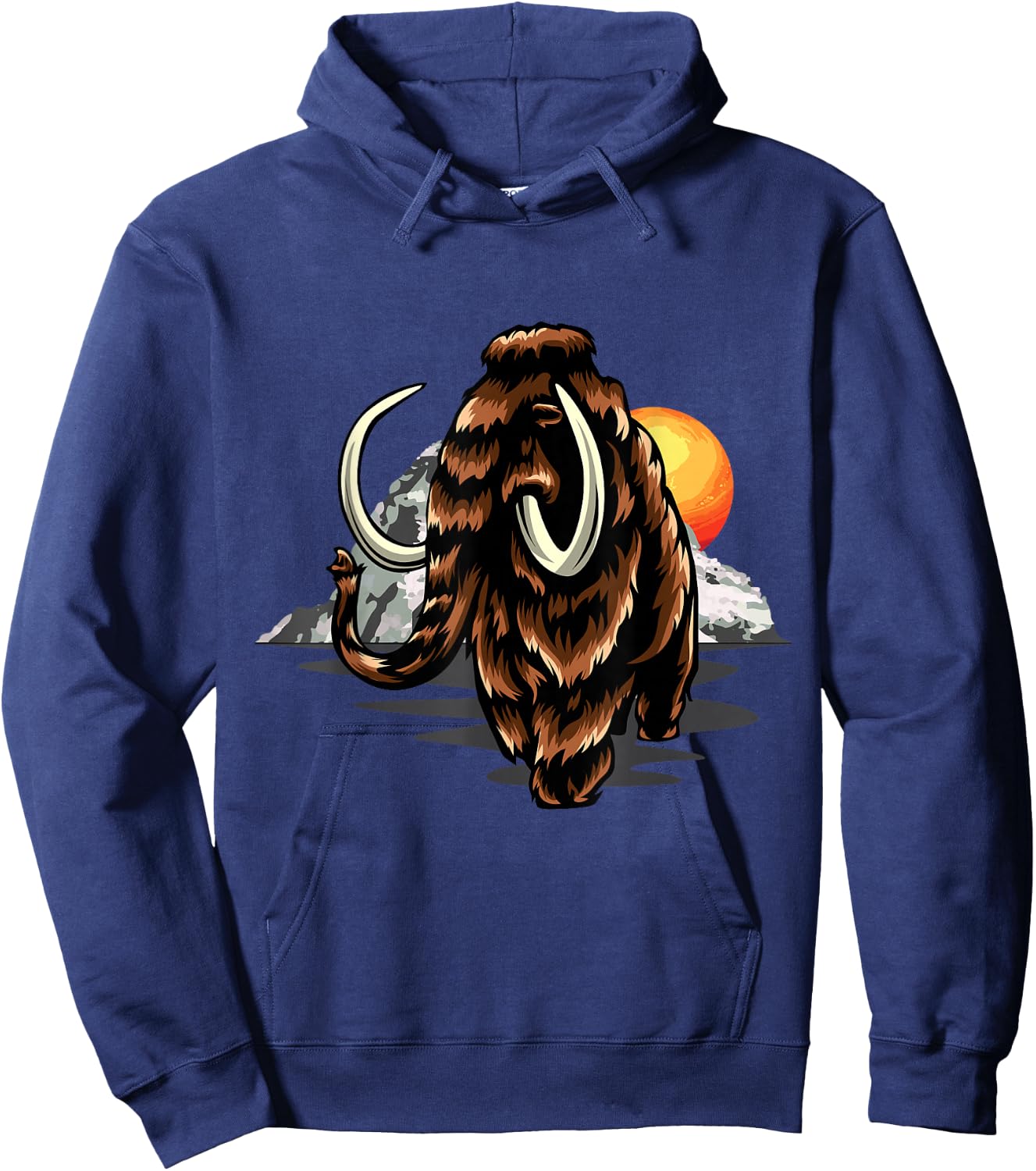 Wooly Mammoth Elephant Prehistoric Animal Pleistocene Hoodie - Hoodie | Navy
