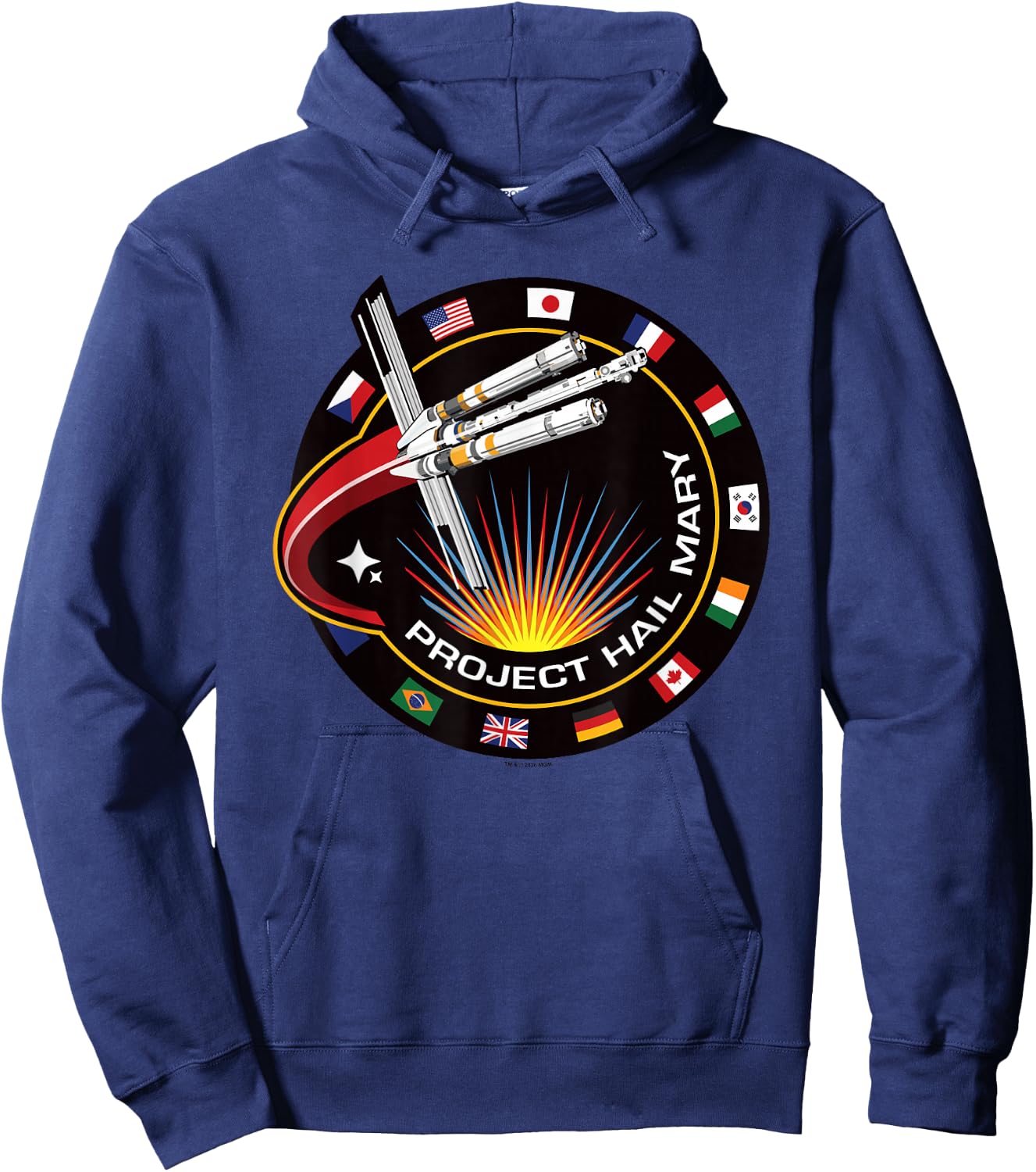 Project Hail Mary Spaceship Mission Badge Poster Hoodie - Hoodie | Navy