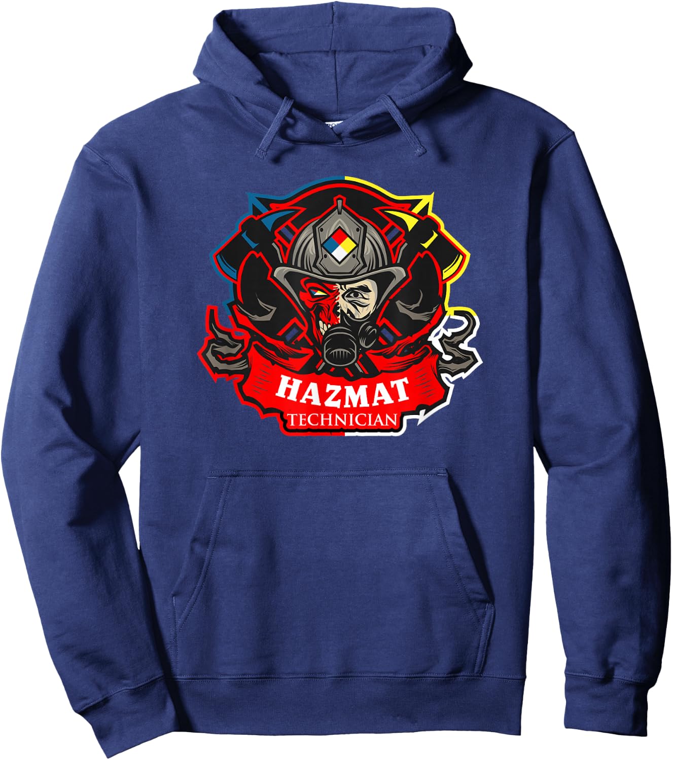 Hazmat Technician Hazardous Material Firefighter Hoodie - Hoodie | Navy