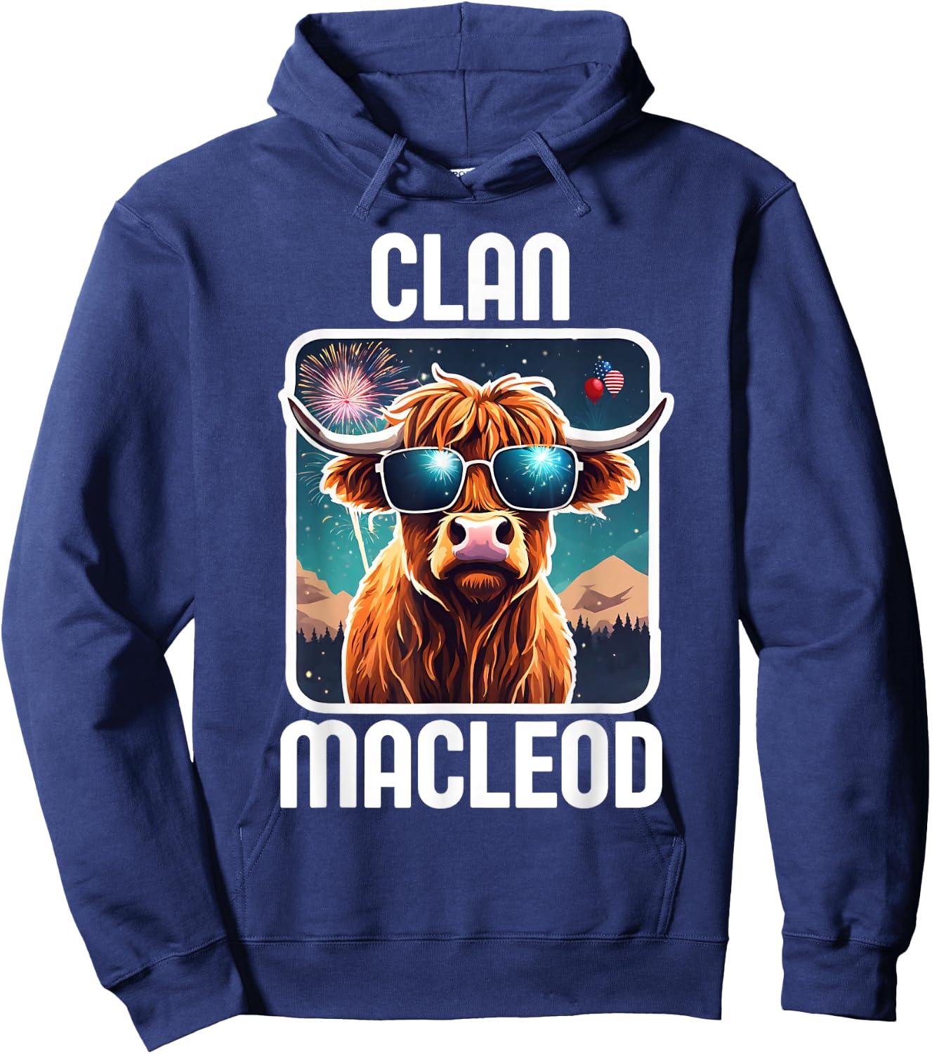 MacLeod Clan 4th July Scottish Family Name USA Party Hoodie - Hoodie | Navy