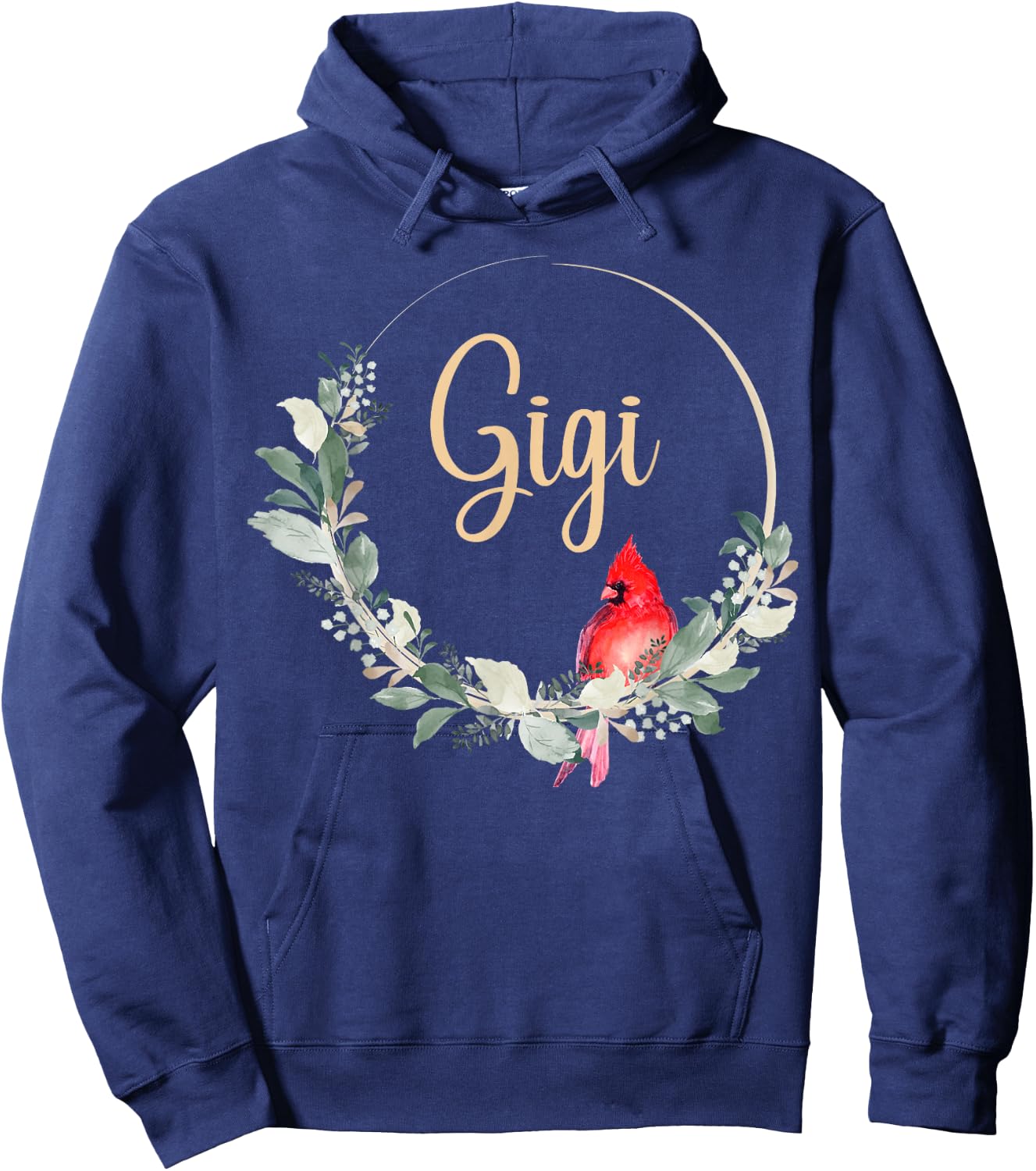 Gigi Great Grandma Cardinal Pregnancy Announcement Baby Hoodie - Hoodie | Navy