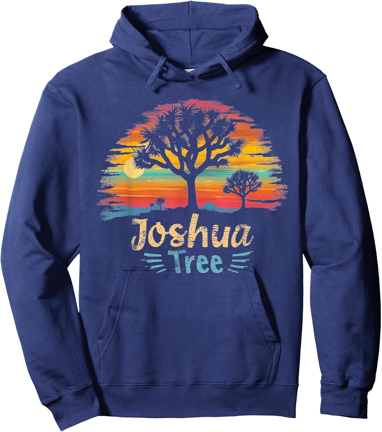 Joshua Tree - US National Park Vintage Men Women Kids Retro Hoodie - Hoodie | Navy