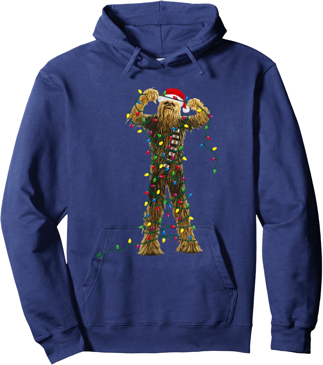 Star Wars Chewbacca Christmas Lights , black Hoodie - Hoodie | Navy
