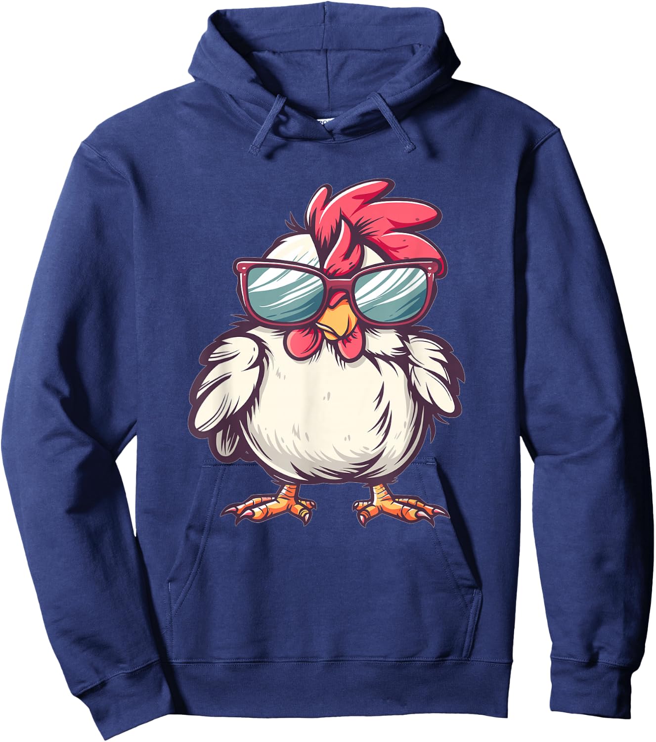 Cute Chicken With Sunglasses I Kids Chicken Hoodie - Hoodie | Navy