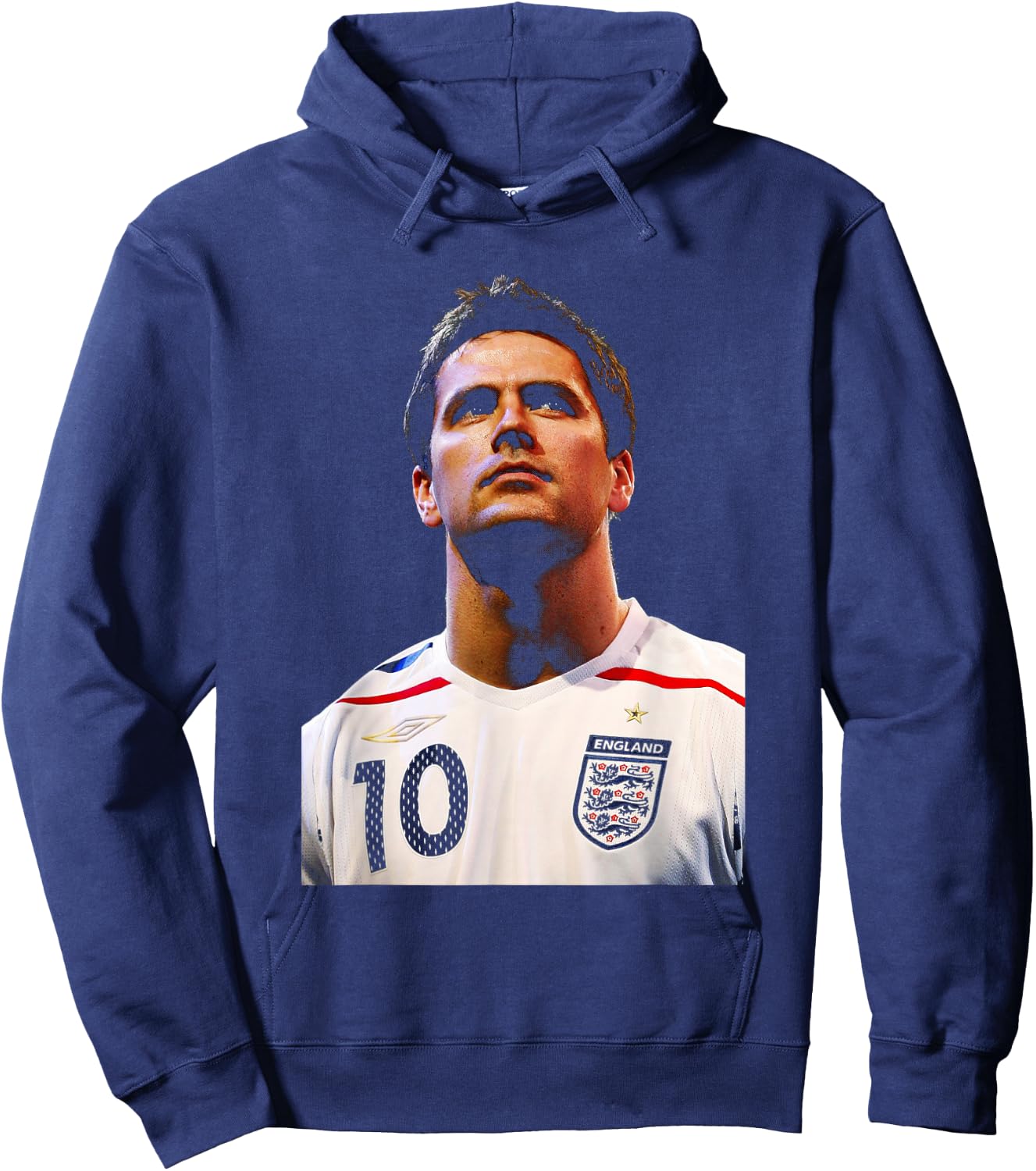 Michael Owen 2007 England Kit World Cup Football Hoodie - Hoodie | Navy