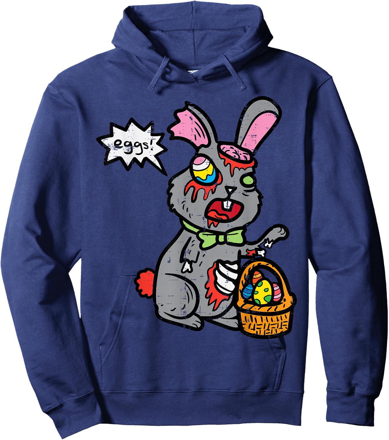 Easter Bunny Zombie Egg Hunting Funny Rabbit Men Women Kids Hoodie - Hoodie | Navy