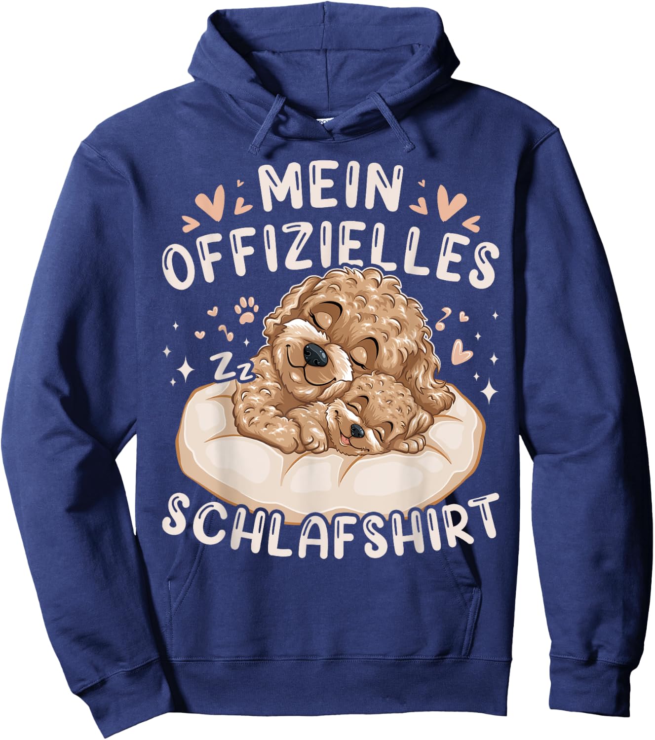 My Official Sleep Shirt Maltipoo Dog and Puppy , black Hoodie - Hoodie | Navy