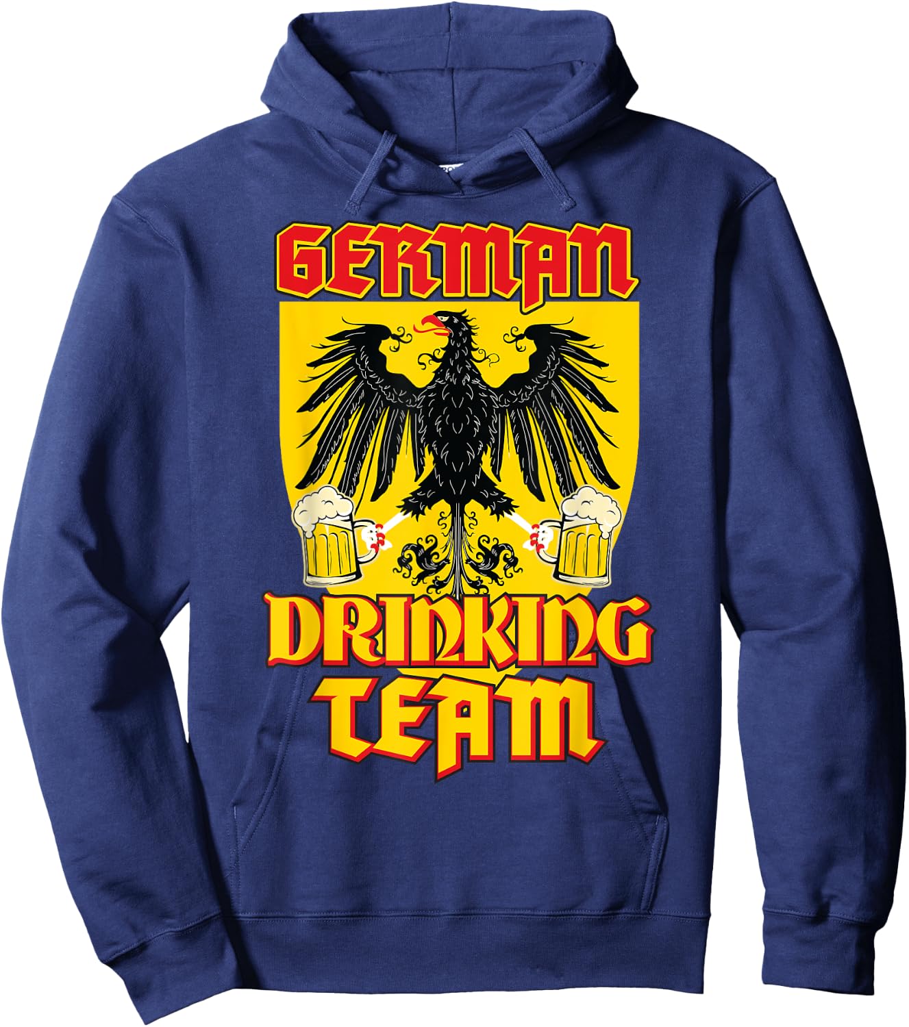 German Team of Drinking Germany Flag Funny Oktoberfest Gift Hoodie - Hoodie | Navy