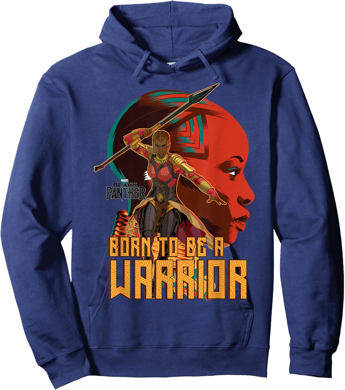 Marvel Black Panther Movie Okoye Profile Graphic Hoodie - Hoodie | Navy