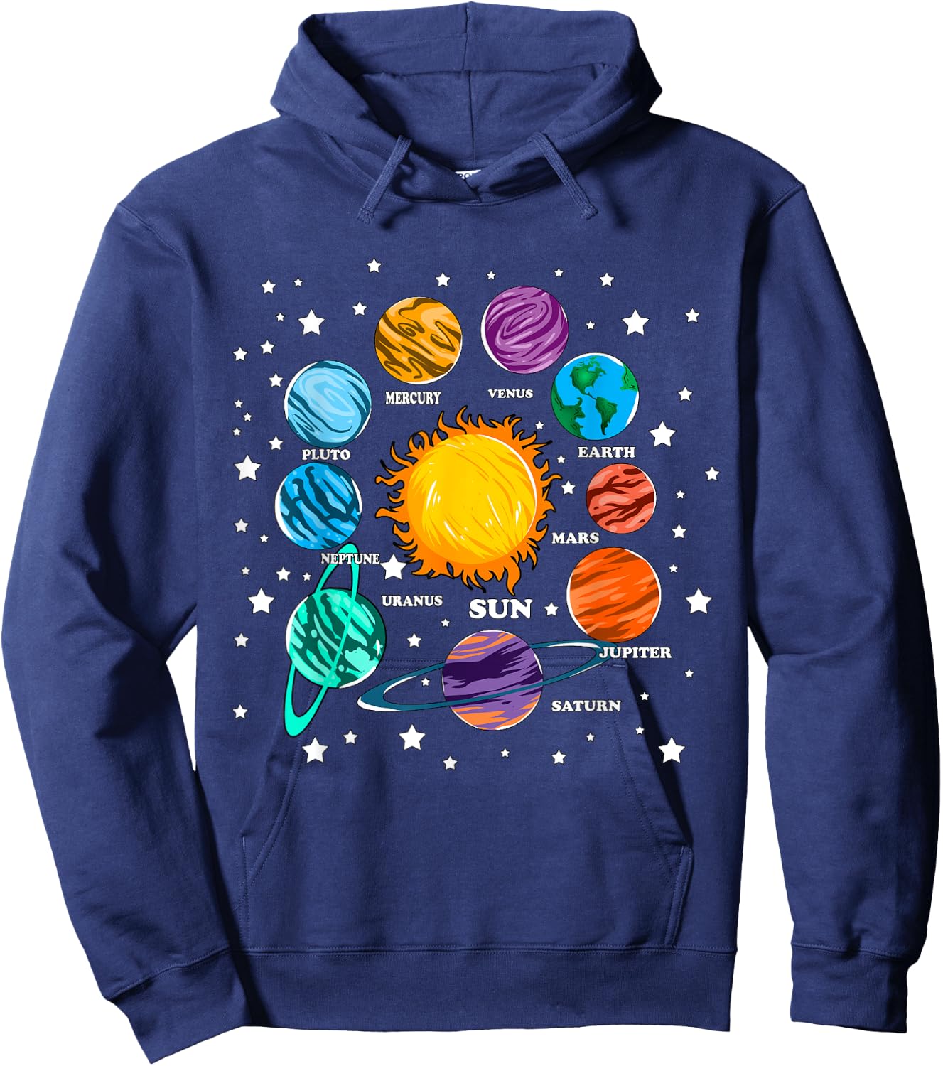 Astronomie Kinder Sonnensystem Planeten Sonne Universum Hoodie - Hoodie | Navy