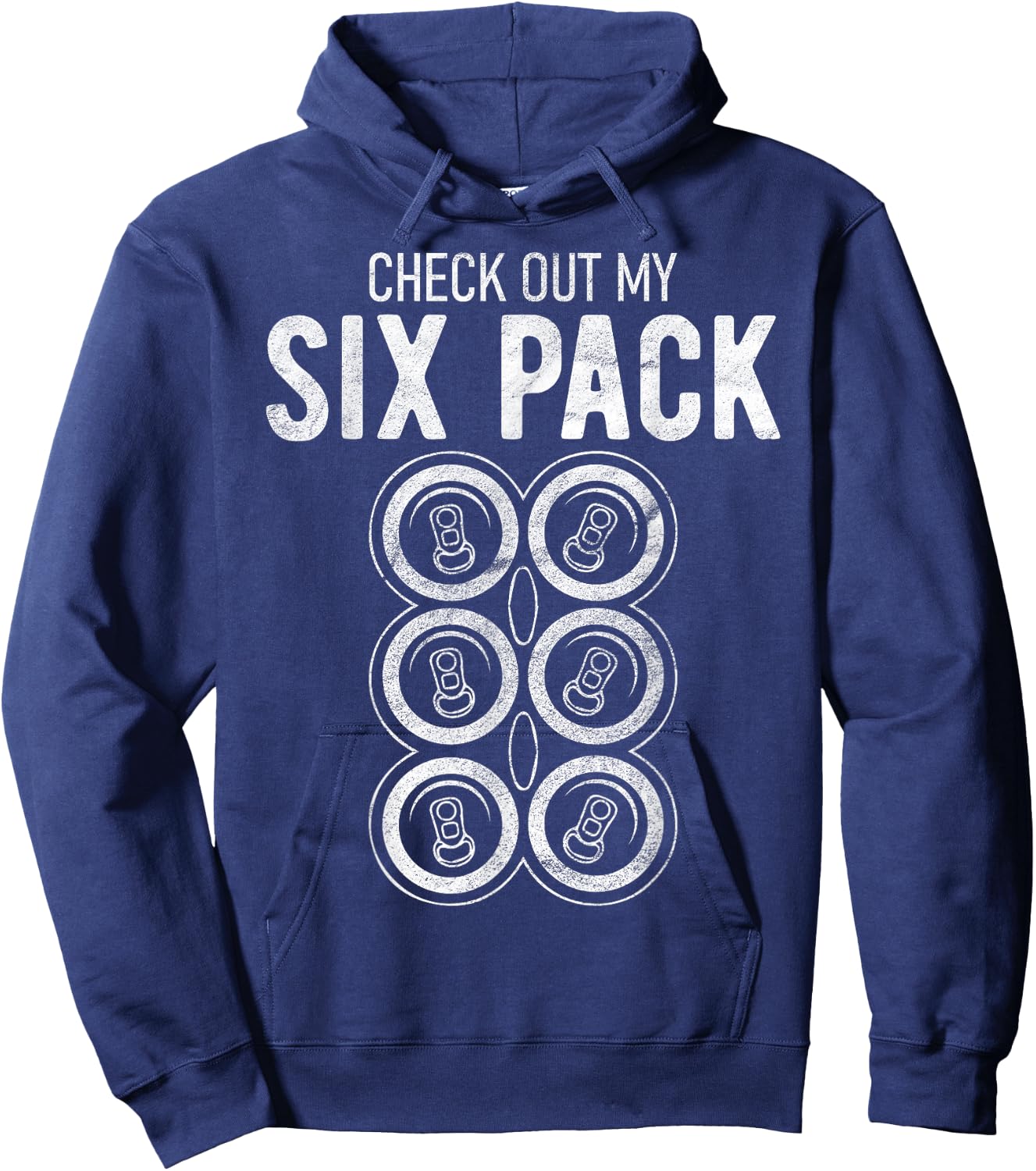 Check Out My Six Pack Funny Beer, Funny Drinking Hoodie - Hoodie | Navy