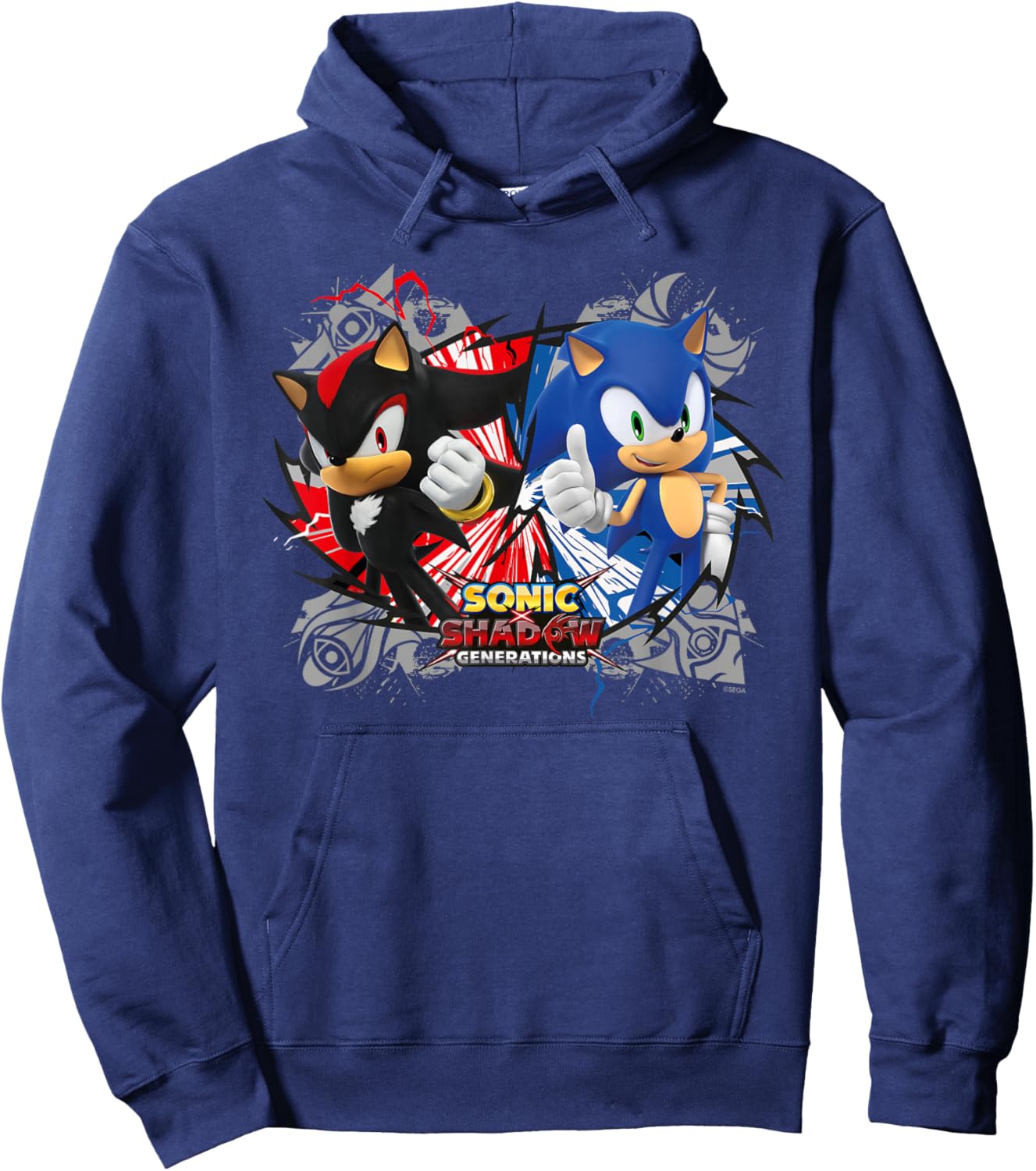 Sonic the Hedgehog, Sonic X Shadow Generations Rivals , black Hoodie - Hoodie | Navy