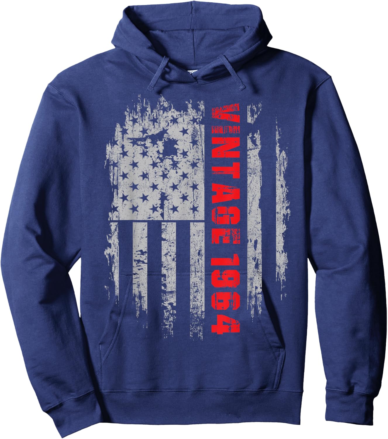 Live Legend 60 years Old Vintage 1964 American Flag Birthday Hoodie - Hoodie | Navy