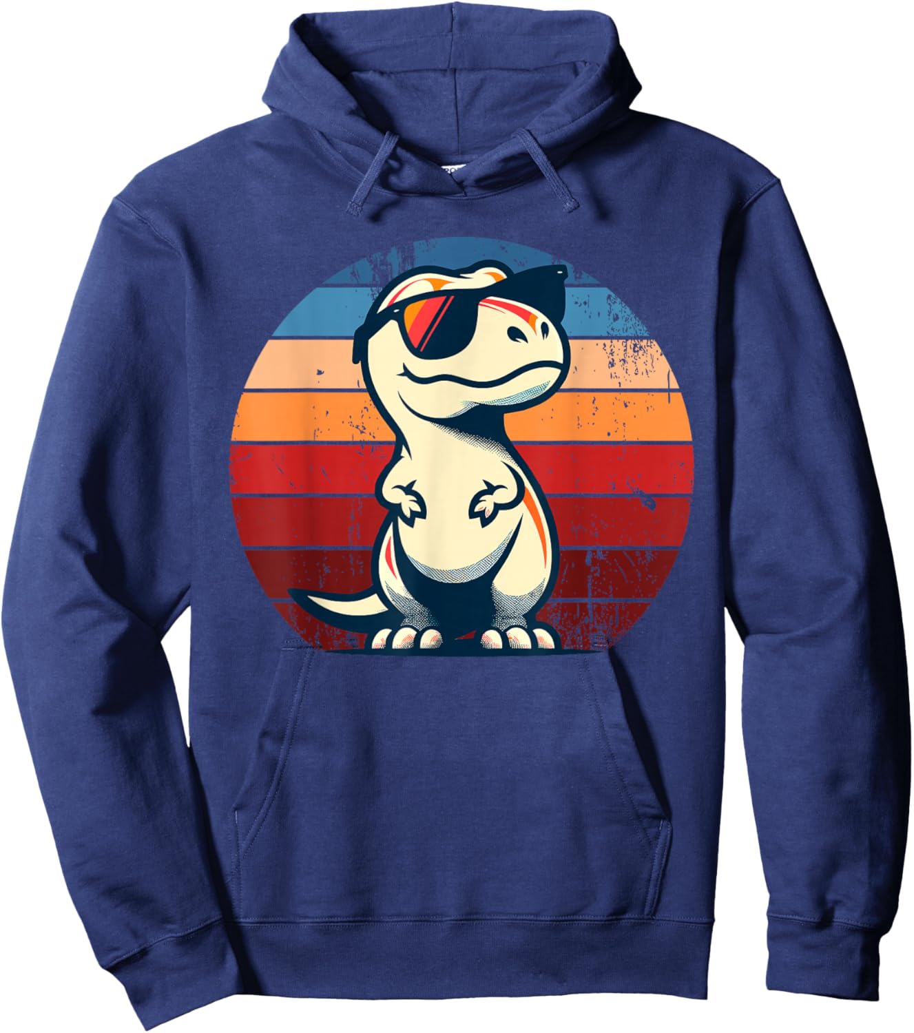 Dinosaur T-Rex Retro Novelty Men Children Women Funny Dinosaur , black Hoodie - Hoodie | Navy