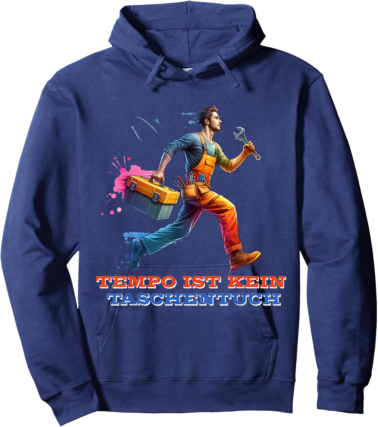 Lustige Handwerker Beruf Tempo ist kein Taschentuch Spruch Hoodie - Hoodie | Navy