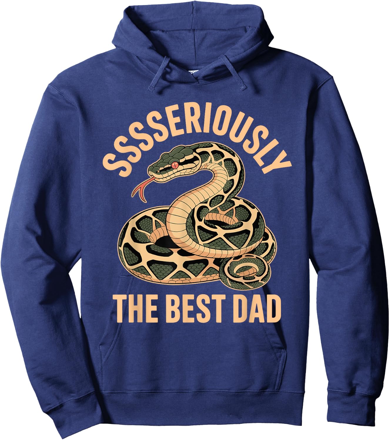 Seriously The Best Dad Reptile Ball Python Funny Snake Hoodie - Hoodie | Navy