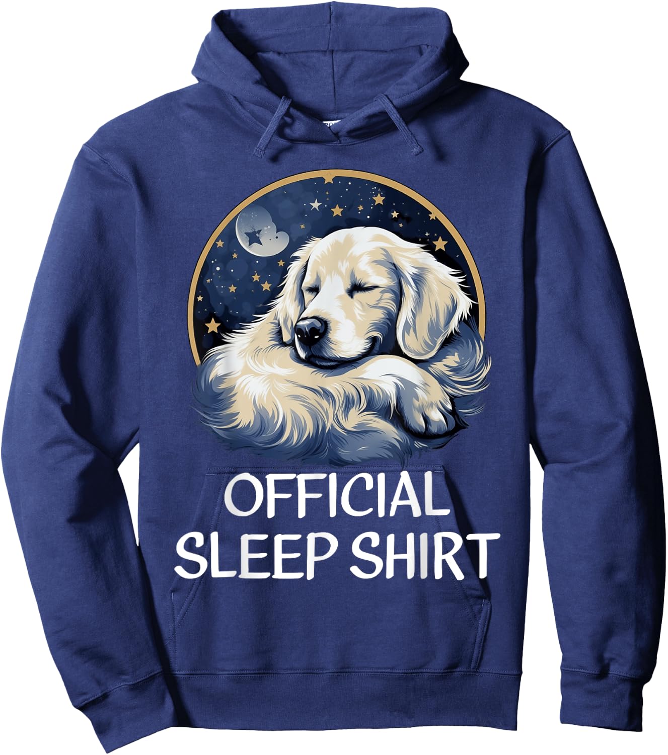 Official Sleep Shirt Golden Retriever Nightshirt Pajama Hoodie - Hoodie | Navy