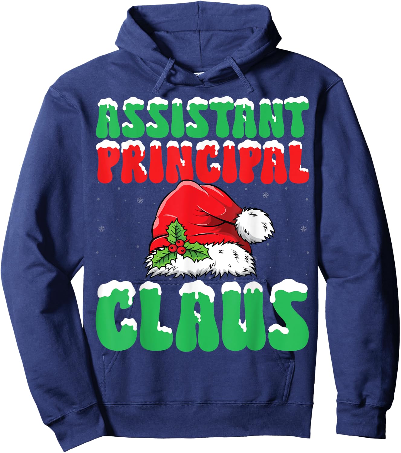 Assistant Principal Santa Claus Xmas School Worker Christmas Hoodie - Hoodie | Navy