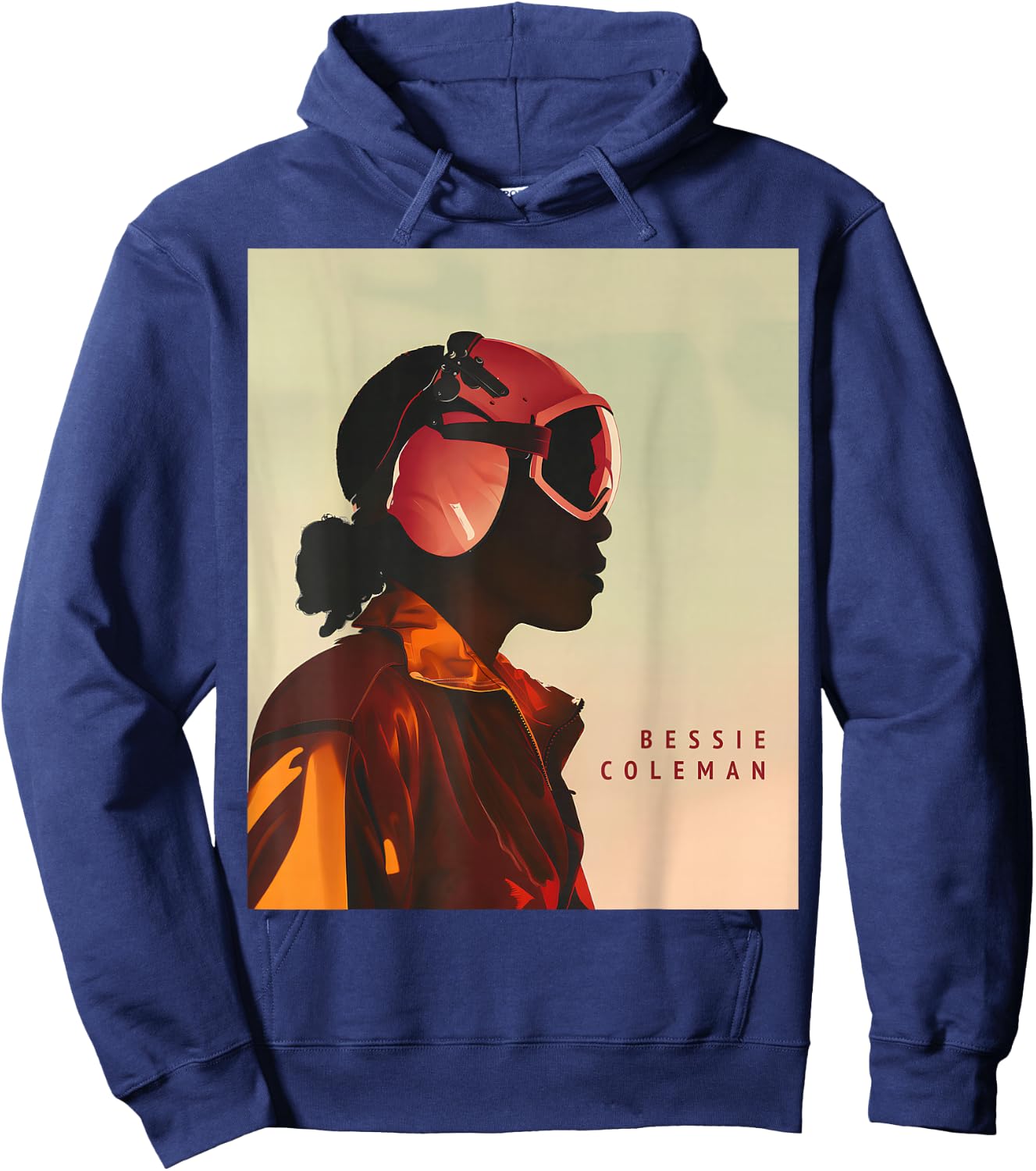 Bessie Coleman Aviation Black History African American Pilot Hoodie - Hoodie | Navy