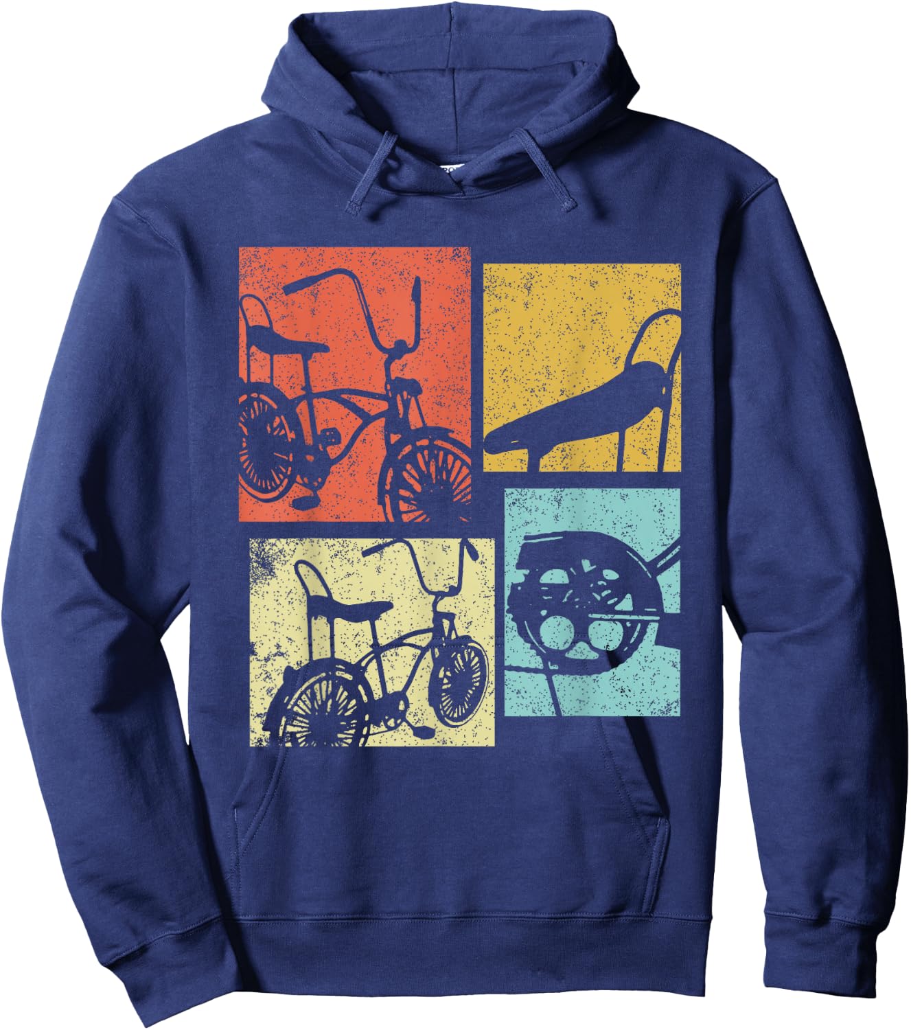 Vintage Low Rider Bicycle Retro Chicano Cholo Lowrider Bike Hoodie - Hoodie | Navy