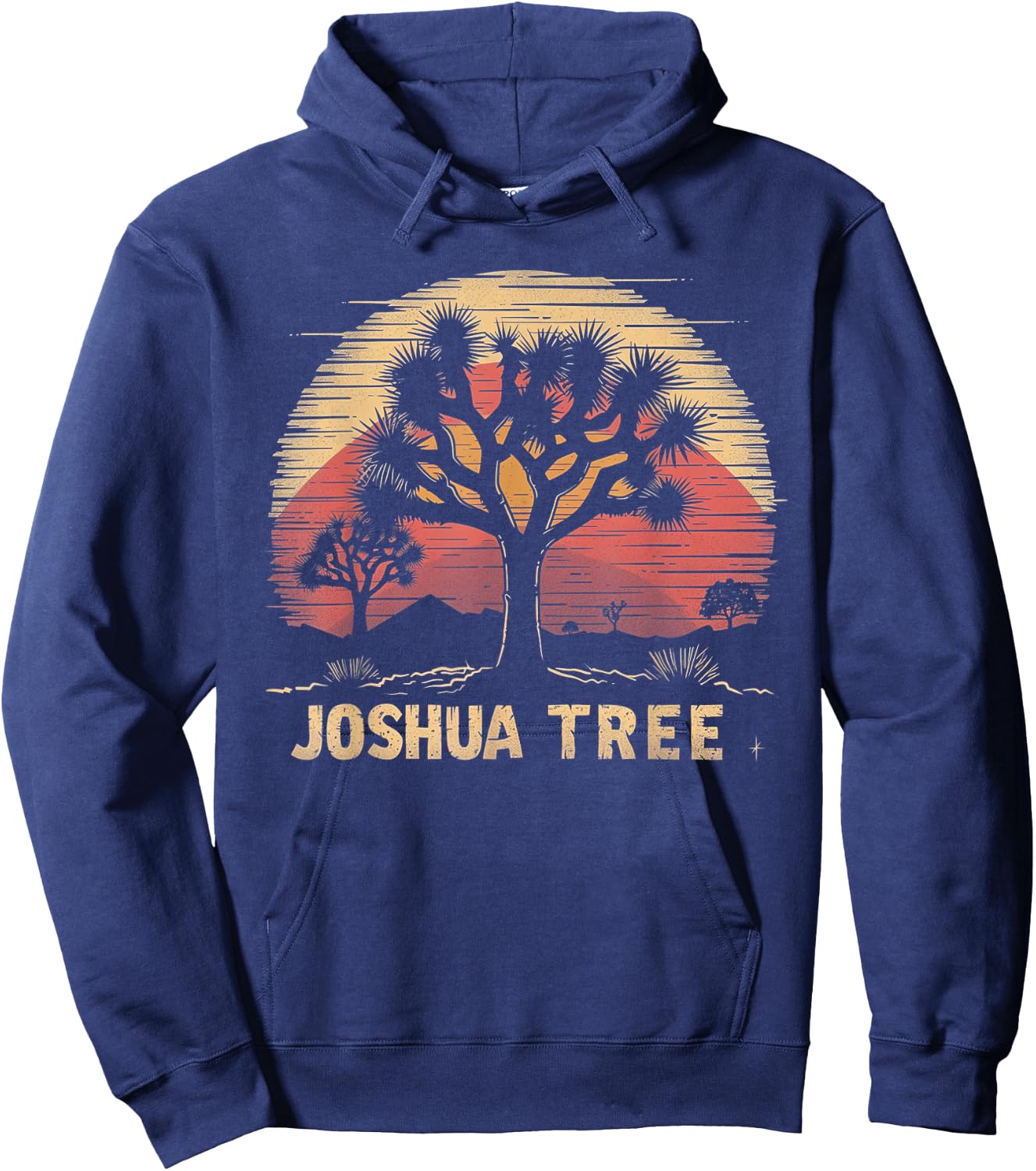Joshua Tree - US National Park Vintage Men Women Kids Retro Hoodie - Hoodie | Navy