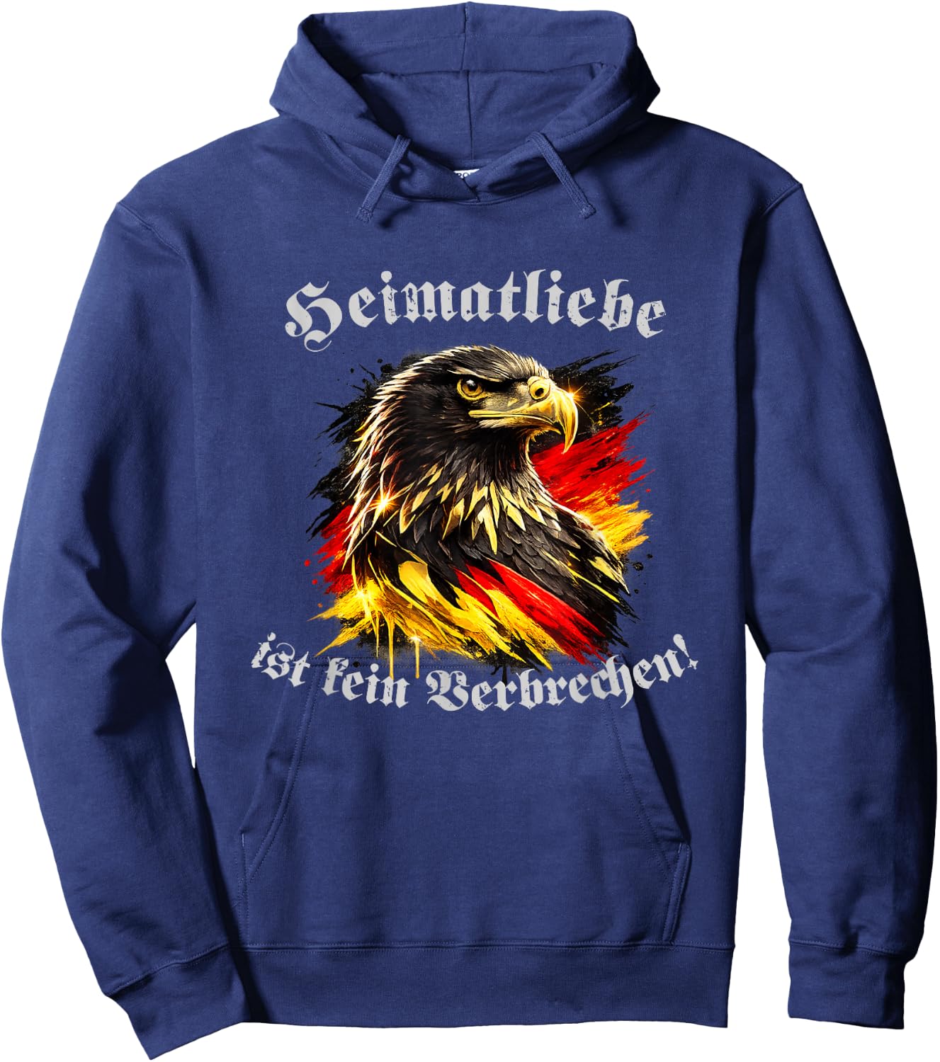 Heimatliebe ist kein Verbrechen! Deutscher Adler Klassik Hoodie - Hoodie | Navy