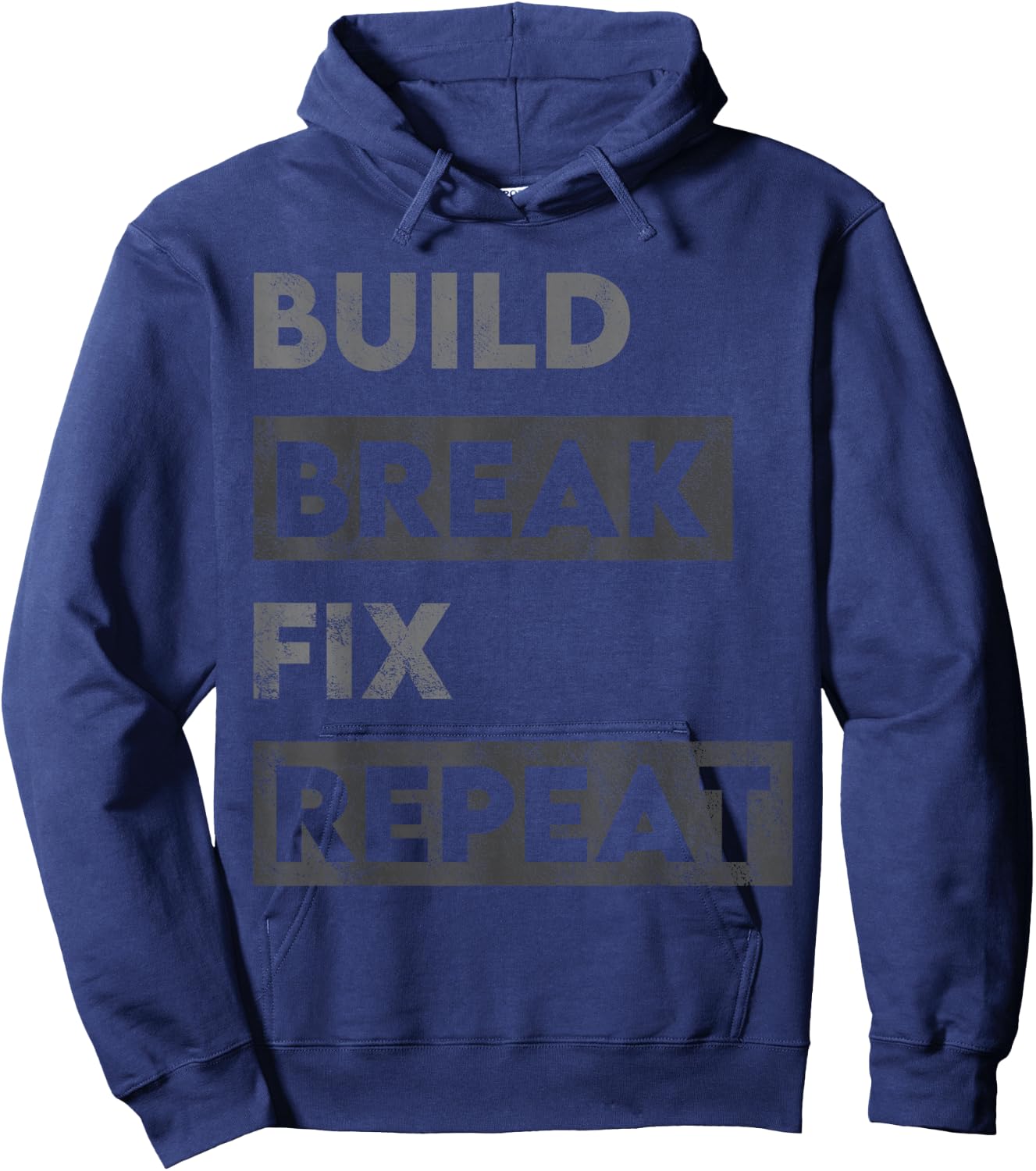 Build Break Fix Repeat Mechanic Bike Builder Hoodie - Hoodie | Navy