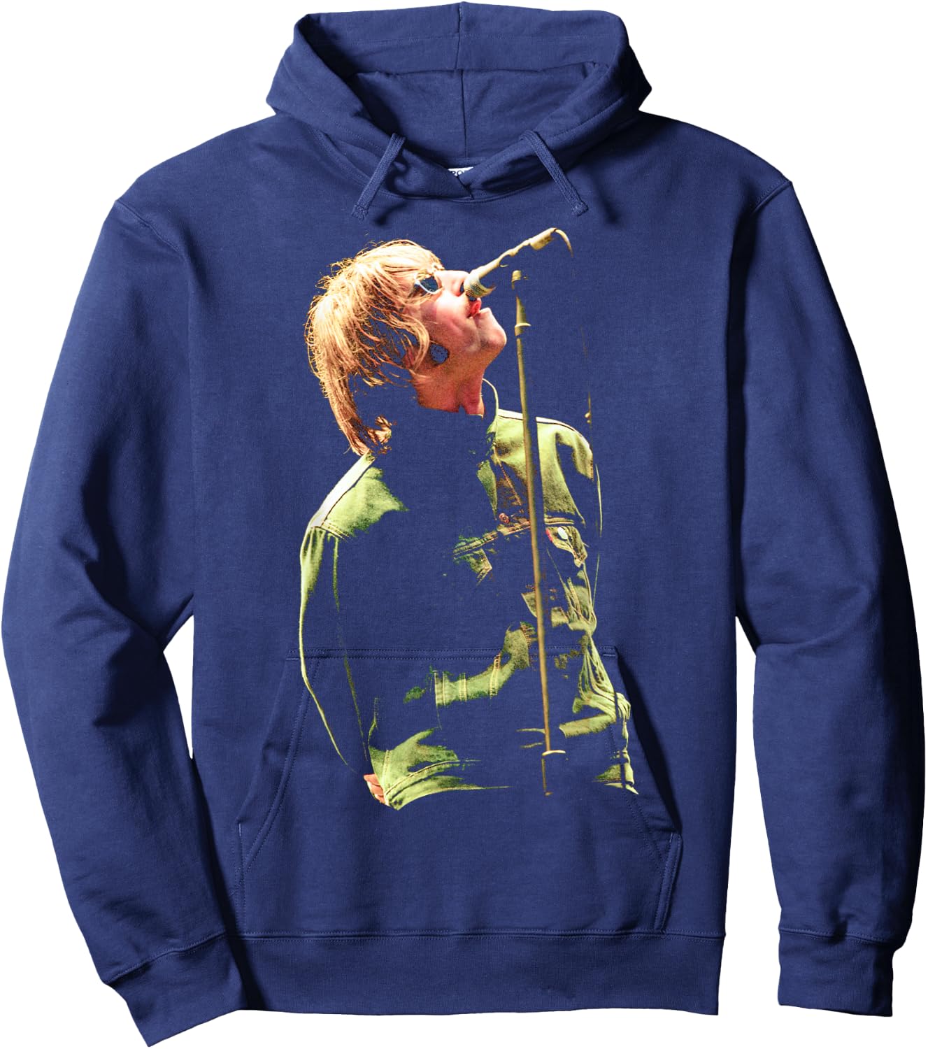 Liam Gallagher with Oasis at Balloch Castle 1996 , Black, S Hoodie - Hoodie | Navy