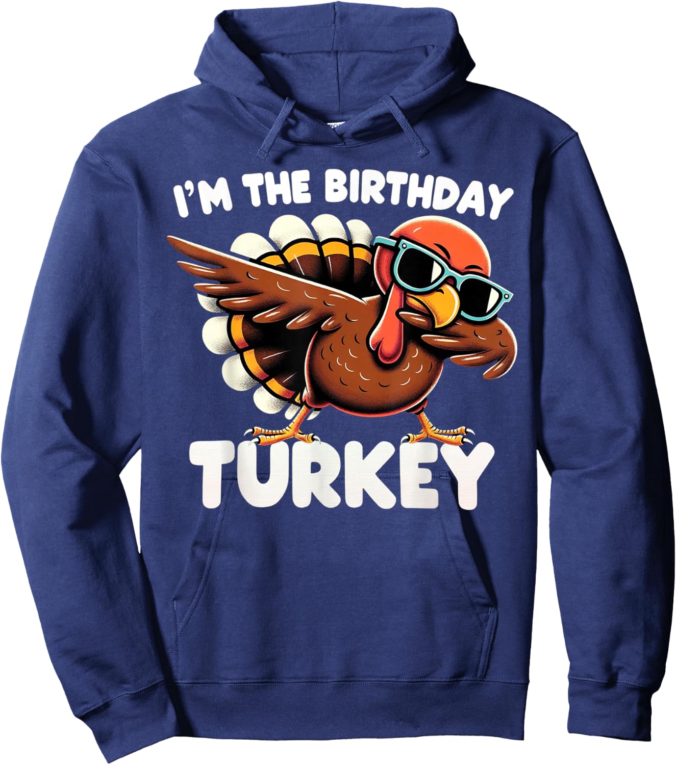 Thanksgiving Birthday Gifts Funny Bday Born on Thanksgiving Hoodie - Hoodie | Navy