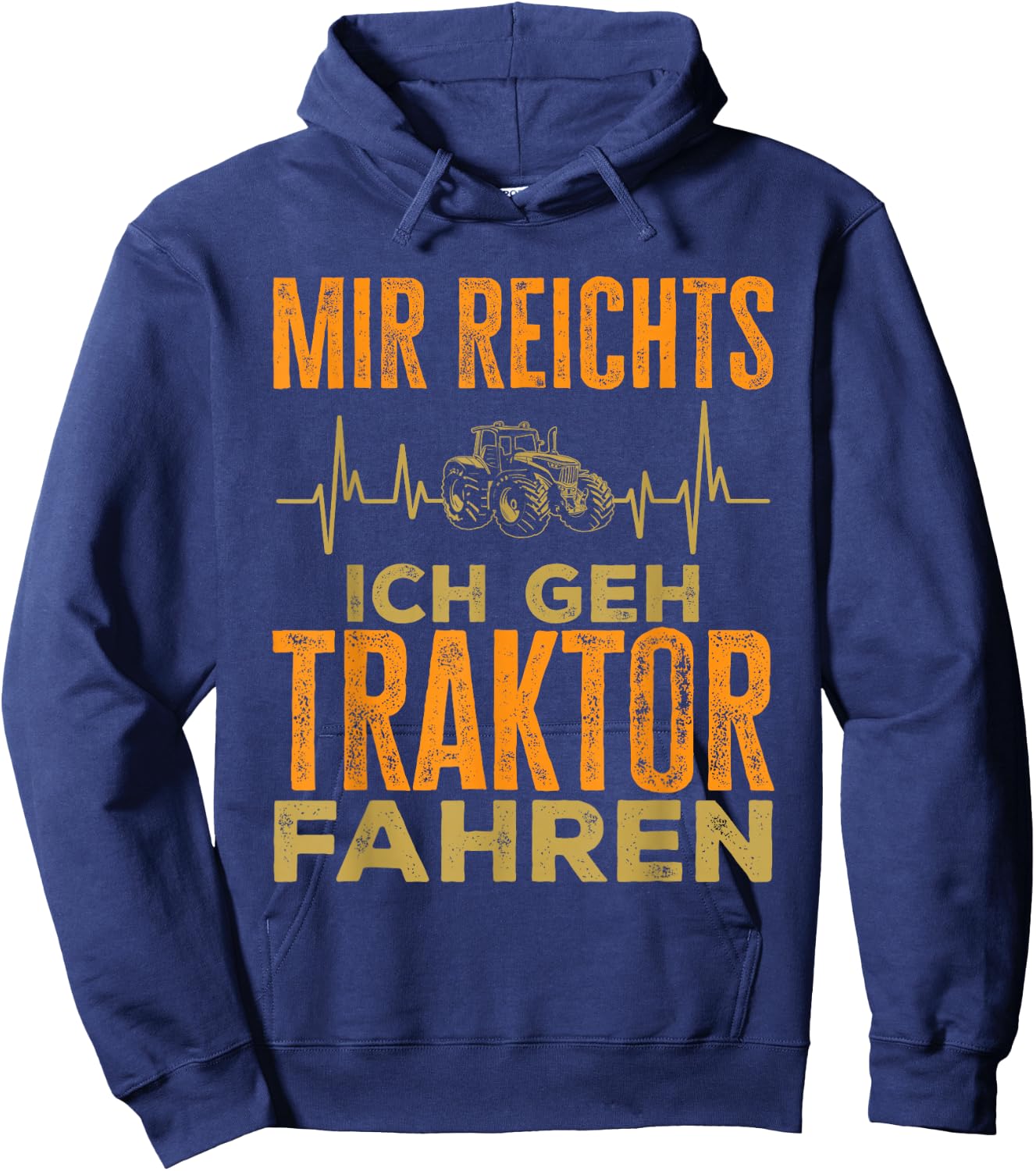 with German Text "Landwirt Mir Reicht", black Hoodie - Hoodie | Navy