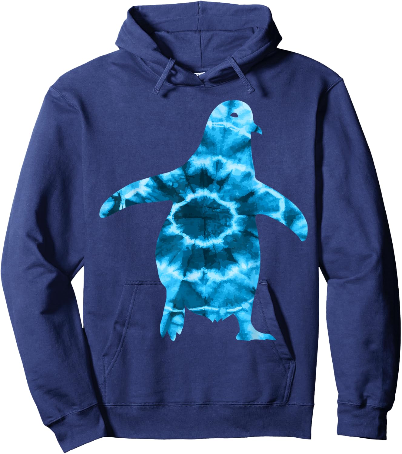 Cool Penguin Lover Apparel -Adults Black Tie-Dye Hoodie - Hoodie | Navy