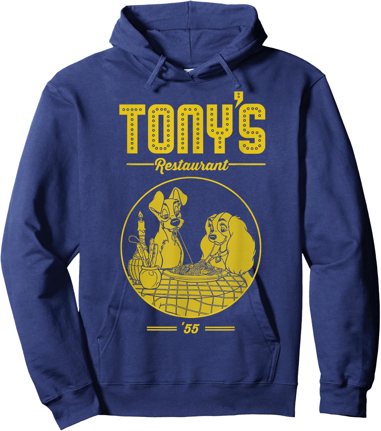 Disney Lady and The Tramp Tony's Restaurant Poster Small Hoodie - Hoodie | Navy
