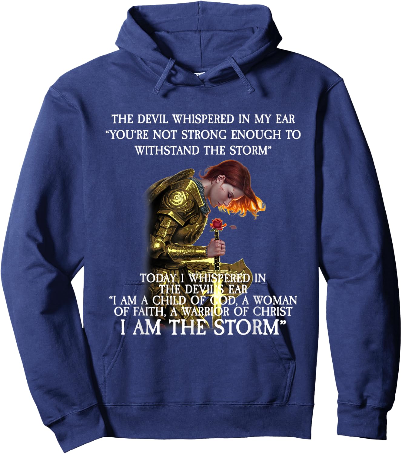 Warrior of Christ I Am The Storm Hoodie - Hoodie | Navy